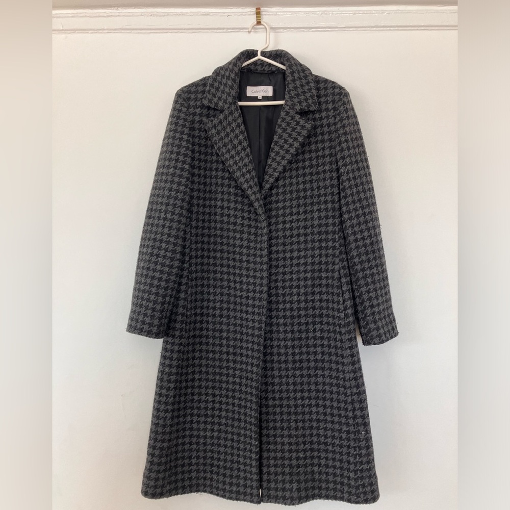 Calvin Klein houndstooth coat